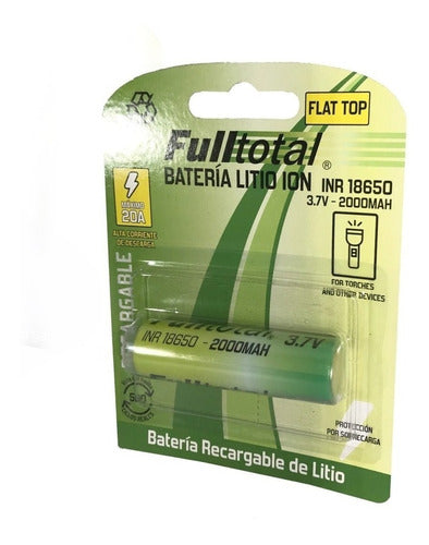 Fulltotal Pila Batería 18650 2000mAh S/Teton Ideal Vapeador 0