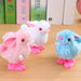 (02 #mold) Windup Toy Cartoon Dancing Chick/bunny Mini Clock 5