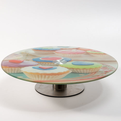 FEEL Professional Rotating Glass Cake Stand 30 cm 1