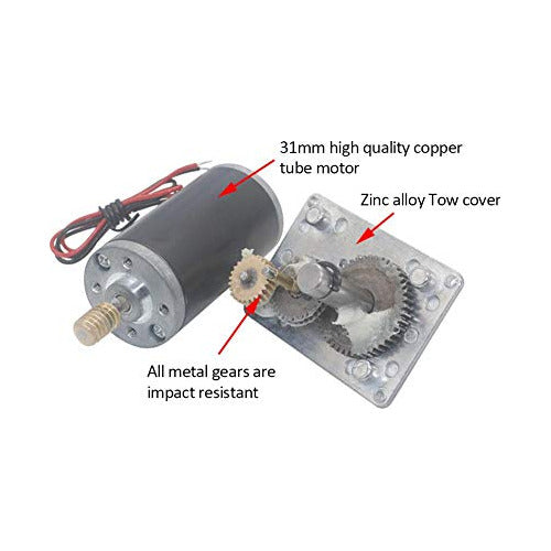 Motor Electrico 12v 200rpm Eje 8mm Engranaje Hel Reversibl 5