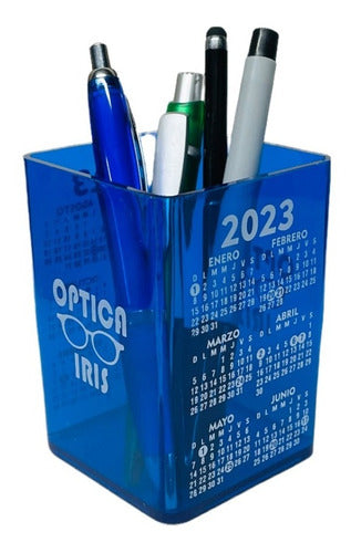 100 Colorful Pen Holders with Logo and 2019 Calendar 6