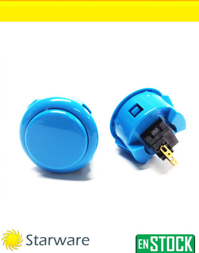 Boton Pulsador Arcade 24mm Push Varios Colores 1