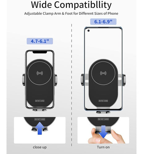 ~? Cargador Inalámbrico Para Coche - Auto Clamping Car Phone 4