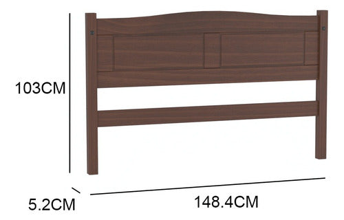 Welaman 2-Plaza Solid Wood Headboard with 2 Night Stands Mexican Line 1