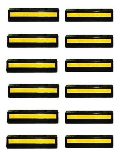 Iael Reflective Parking Stops for Garage - Pack of 12 0