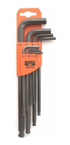 Set Bahco Be-9770 Llaves Allen 9 Pz Punta Esferica Milimet 0