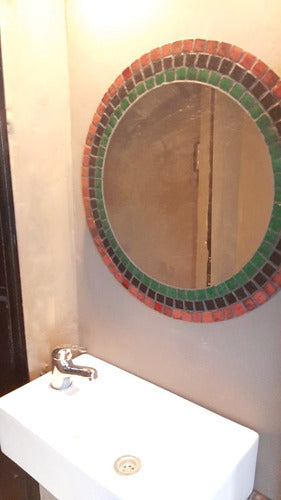 VENECIA Circular Mirror with Mosaics - 60cm Diameter 7