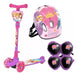 Sebigus Princess Scooter with Lights, Helmet, Knee and Elbow Pads - Foldable 5