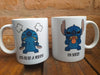 Taza Los Odio A Todos En Serio Stitch Cerámica Importada 1