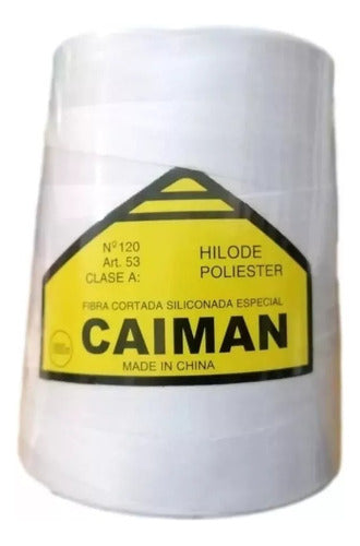 Caiman Hilos Poliéster Color Blanco Por 4000 Mts 0