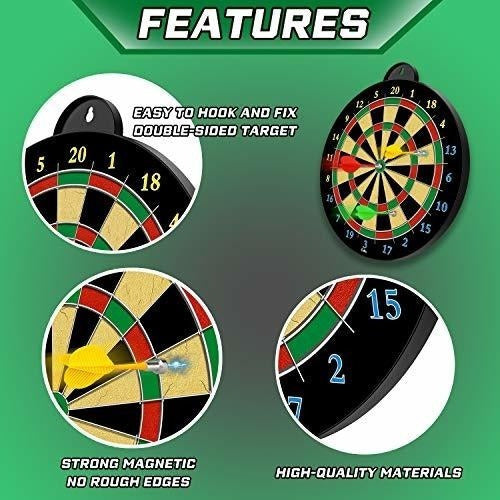 CUKU Magnetic Dart Board - 12pcs Magnetic Darts - Excellent Indoor Game and Party Games 1