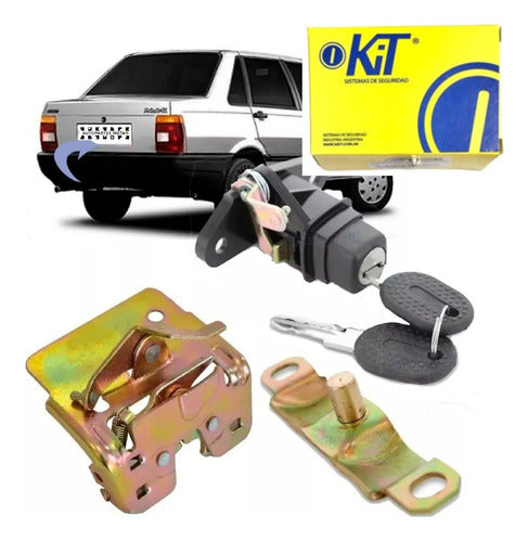 Complete Kit Fiat Duna Trunk Lock with Keys 0
