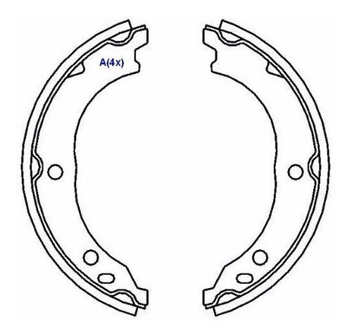 4 Patines Freno Fiat Ducato 2.8 T 42x168 2000... 1