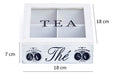 Kinor Tea Box with 4 Compartments - Wooden and Glass 1