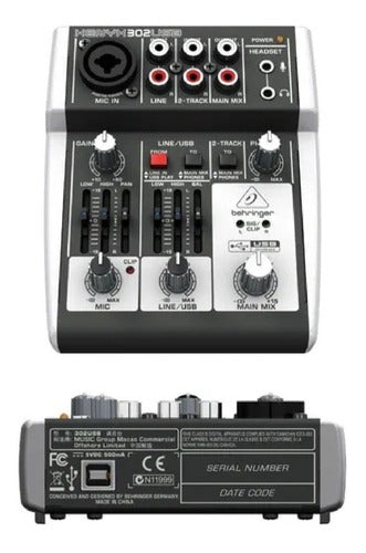 Behringer Xenyx 302USB - 5 Channel Mixer - Audio Interface 0