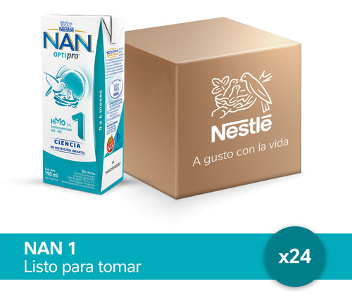 NAN Optipro 1 X 24u Leche Infantil Listo Para Tomar X 190ml 0