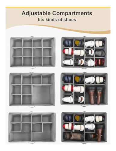 PHOTOONE Shoe Organizer for Closet, Adjustable Storage Solution 1