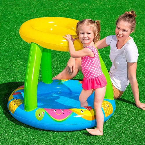Inflatable Baby Pool Ball Pit with Sunshade + 50 Balls + Inflator 1