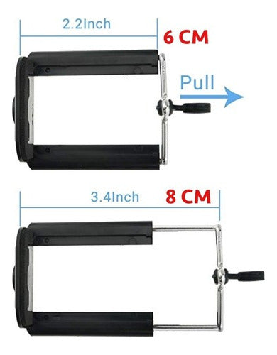 Soporte Adaptador De Celulares Para Tripode Y Monopod Rosca 1