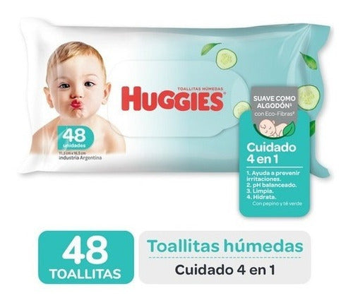 Toallas Humedas Huggies Cuidado 4 En 1 X 48 Unidades 1