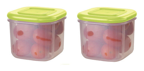 Tupperware® Hermetico Mini Cuadrado X2 De 200ml 0