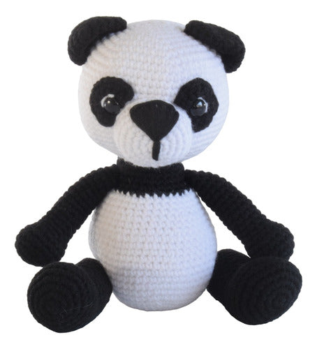 Generic Amigurumi Panda Lana Acrílica 24cm 0