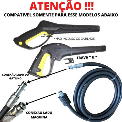 5 Metros Mangueira Com Trama De Aço Lava Jato Karcher Hd585 4