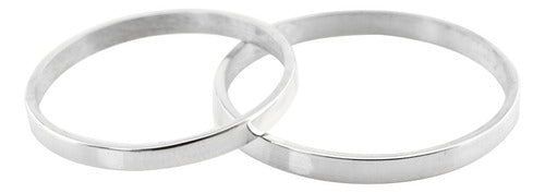 Joyería Belmar Par Alianzas Cinta 2 Mm Plata 950 Boda Compromiso Novia 0