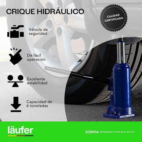 Läufer Crique Gato Hidráulico 6 Tn Criket Botella Reforzado Univers 1