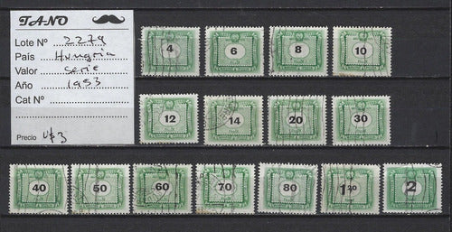 Lote2279 Hungary Series Stamps Year 1953 0