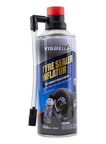 Visbella Inflates and Repairs Puncture Universal Emergency Spray 450ml 0