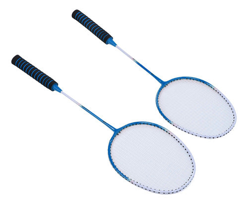 Conjunto De Raquetes De Badminton Azul Professional Alloy 3 3