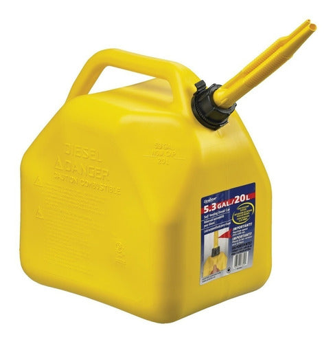 Scepter 20 Liters Fuel Canister - Yellow with Spout 1