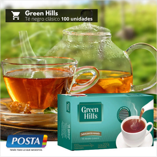 Té Green Hills Caja 100 Saq X 1 Unidad - 1