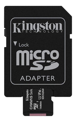 Kingston 64GB Micro SD Memory Card Class 10 with SD Adapter 0