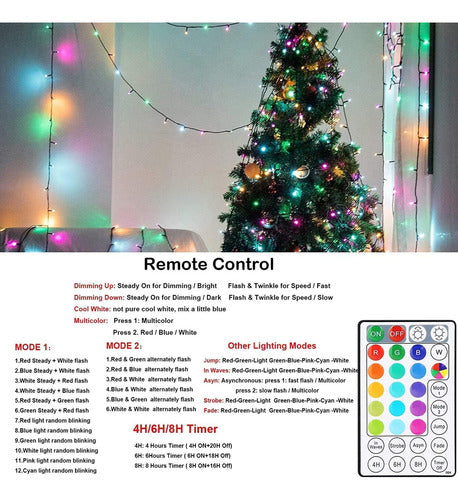 Ibaycon Luces De Navidad Que Cambian De Color, 300 Led De 98 6