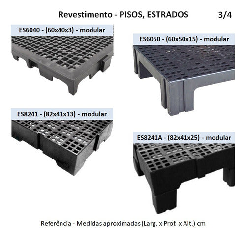 Pallet Palete Estrado Plástico Alto 95x75x8cm - Oferta!!! 5