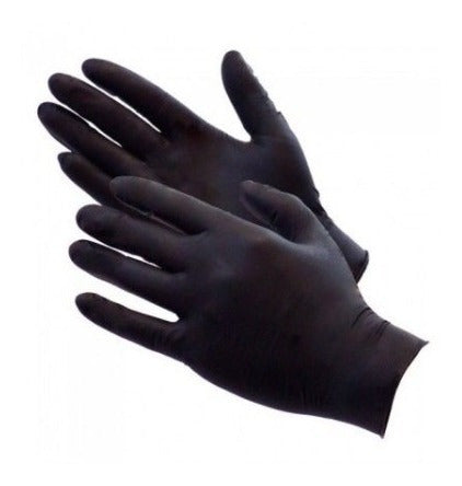 10 Boxes of NP Black Nitrile Gloves Resistant x 100 Units 6