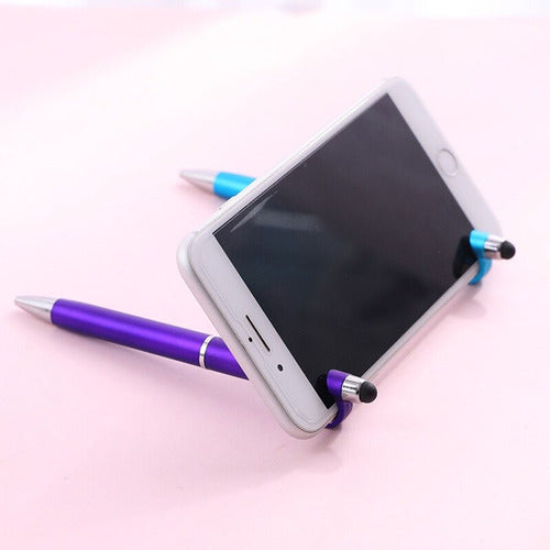 3-in-1 Touch Screen Stylus Pen with Cell Phone Holder Slot 8