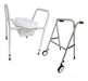 B. Romano Adjustable Portable Toilet Kit + Orthopedic Walker 0