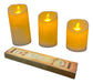 Juego X 3 Velas Led Con Moviiento Importadas Pila 15-12-10cm 0