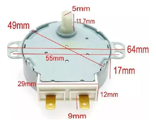 Tyj50-8A7 Microwave Turntable Motor Replacement 220Volts 4RPM 1