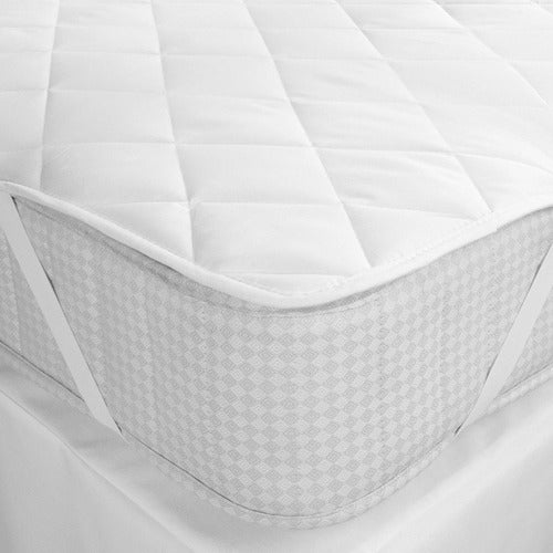 Almohar Quilted Mattress Protector with Elastic Bands 90x190 1