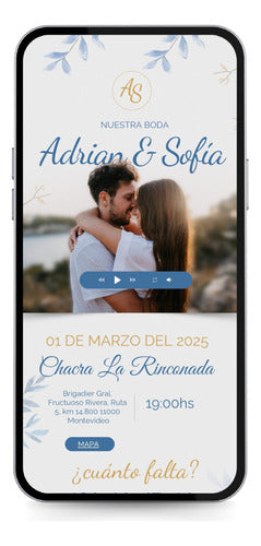 Invitación Digital Interactiva Personalizada Bodas Paraíso 0