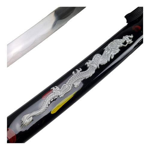 Katana Samurai Oriental Decorativa Em Aço Com Bainha 4