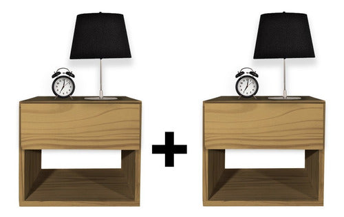 Sajo Combo Floating Nightstand Tables - Modern Stylish Furniture Offer 1