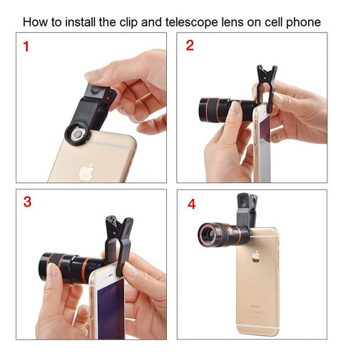 Zwish Universal 4-in-1 Cell Phone Camera Lens Kit with Clip and Tripod 6