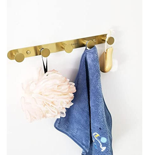 Estrend - Brushed Gold Towel and Key Hook Rack 2