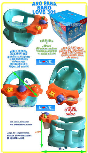 Love Bath Ring + Bubble Maker + Games + Suction Cup + Aqua Marina 4