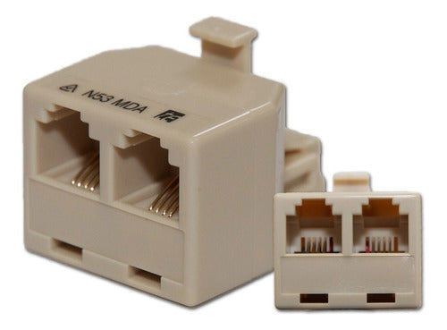 Ficha Modular Telefónica Dos Teléfonos Fijos A Una Línea 0